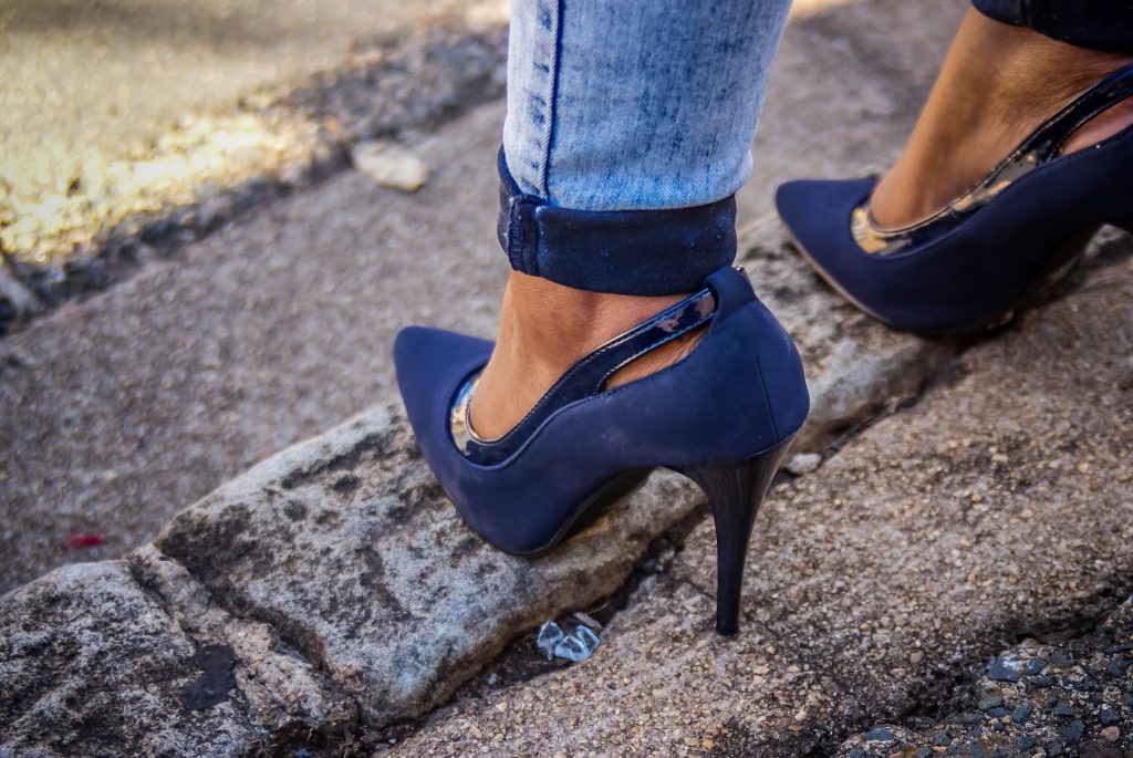Find every style of shoes online, such as these classic pumps in navy blue