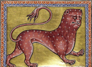 Medieval illustration of the pard
