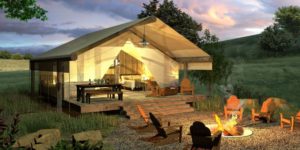 Glamping is a comfortable way to commune with nature.