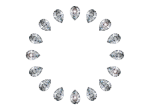Pear-shaped diamonds