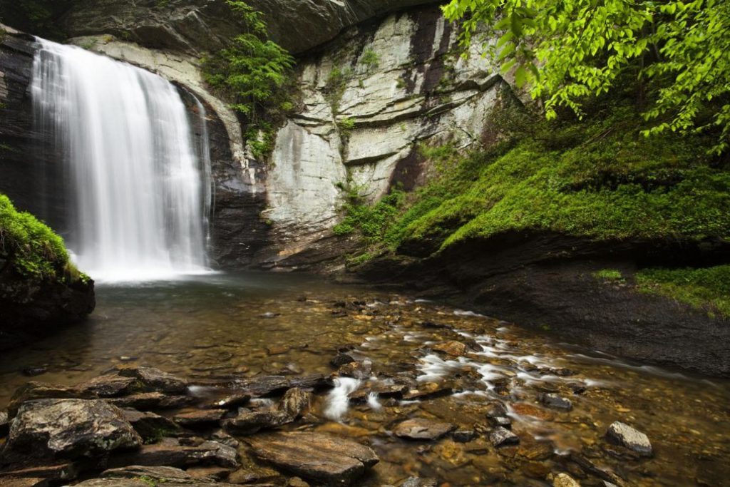 Perhaps "waterfall" wasn't on your list of retirement necessities. But, it certainly doesn't hurt. This is just outside Brevard, NC.