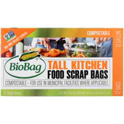 BIOBAG: Tall Kitchen 13 Gallon Food Scrap Bags, 12 pc