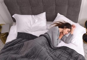 Weighted blanket may feel entirely psychological at first