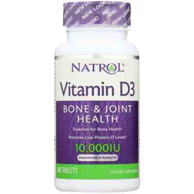 NATROL: Vitamin D3 10,000 IU, 60 Tablets