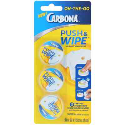 CARBONA: Stain Remover Push and Wipe, 3 pk