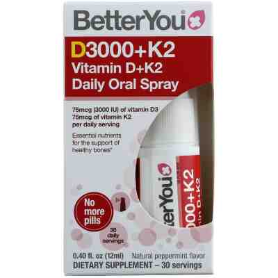 BETTERYOU: D3000 + K2 Vitamin Oral Spray, 12 ml