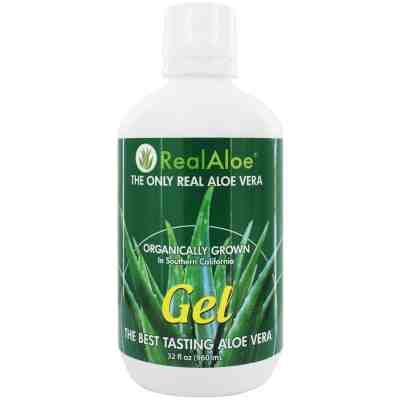 REAL ALOE: Organically Grown Aloe Vera Gel, 32 oz